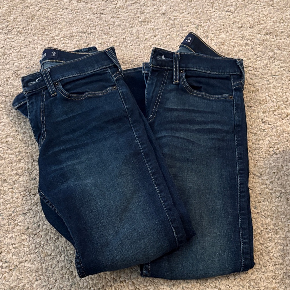 Hollister Super Skinny Dark Blue Jeans Sz 26/30
